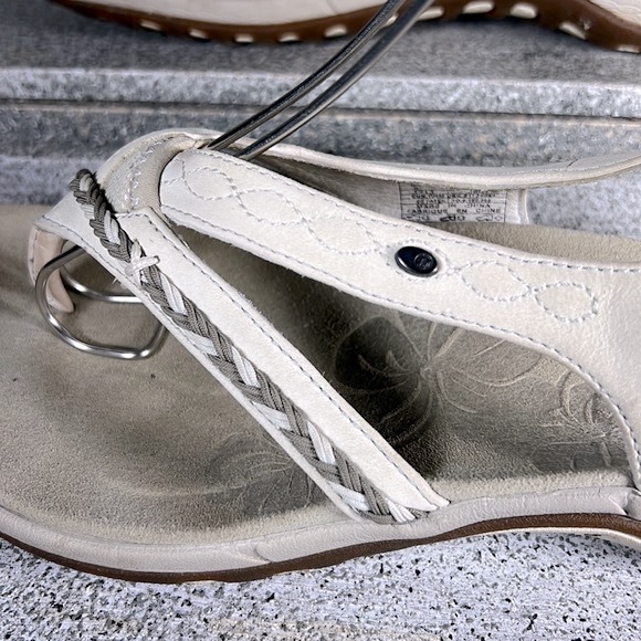 Merrell Silver Birch Leather Braided Slingback Outdoor Thong Sandals Shoes Sz 9 - Picture 3 of 8